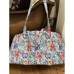 Vera Bradley Seafood Boil XL Traveler Duffel Bag Travel Lobster Crab Fish NWT